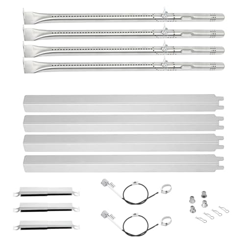Grillflame 463365021 Grill Replacement Part for Charbroil Performance 4 Burner Gas Grill Heat Tents 463354021 463365522 463351021 G325-0002-W1 Heat Plates Burner Crossover Tube Igniter Grill Parts