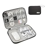 ZBEZBE Electronics Organizer Travel Case - Water-Resistant Tech Bag for Cables, Chargers & Cord Management - Small Portable Pouch for Travel Accessories, Gear Bag for Airplane & Business