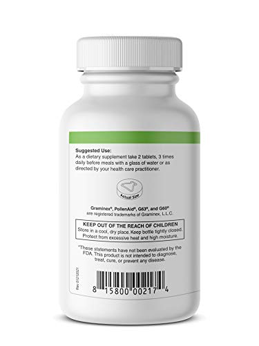 Graminex Pollenaid Prostate Supplement: All Natural Prostate Support For Bladder Control & Urinary Tract Health, Rye Pollen Extract Made In Usa To Help Boost Urinary Flow, 200 Tablets #TOP1