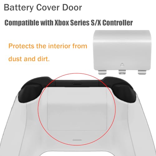 Image of 4 Pack Battery Back Cover for Xbox Series X /Series S Controller, Battery Back Shell Repair Part Compatible with Xbox Series X /Series S Controller (Black&White)