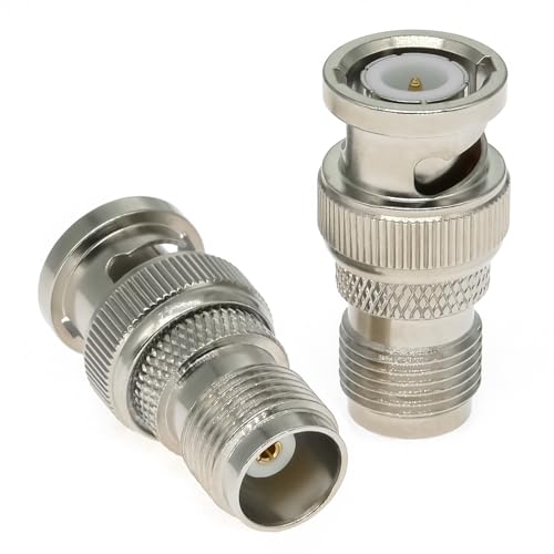Adaptador Coaxial TNC Hembra a BNC Macho 2PCS miniatura 6