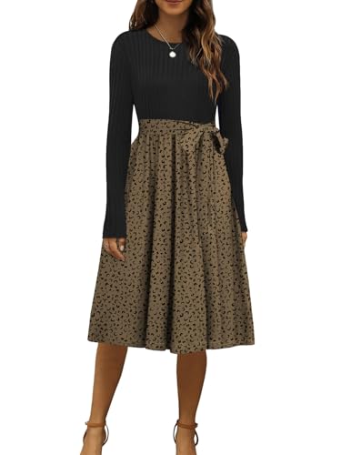 Sweater Dress Fall Winter Long Sleeve Wedding Guest Cocktail Black Dresses