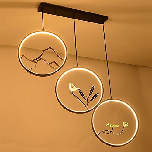 Lampe ronde en PVC blanc CFWSHJ pour salle à manger et salon