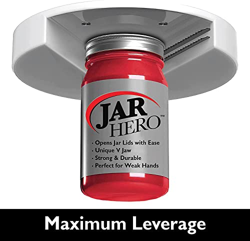 Jar Hero - Under Cabinet Jar Lid & Bottle Opener - Opens Any Size Jar - Effortless Jar Opener For Weak Hands & Seniors With Arthritis #TOP2