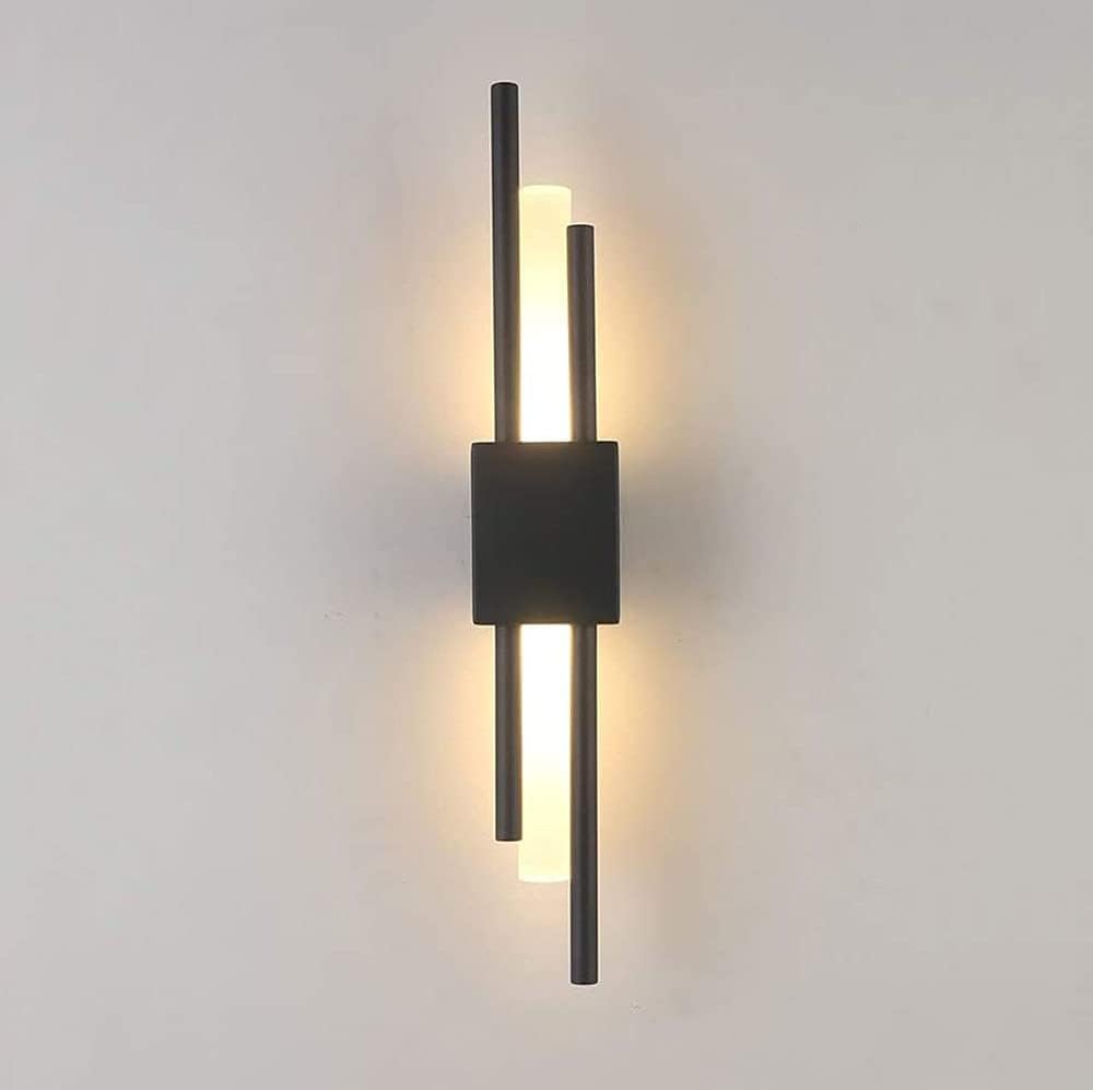 UIOPPOI LED Wall Sconce 8W Creative Up and Down Lighting Modern Indoor Acrylic Wall Lamp Night Light for Bedroom Living Room Hallway Stairs, 3000K Warm White Light (Color : Dark L)