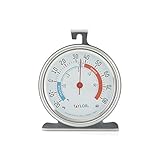Taylor Precision Products 5924 Large Dial Kitchen Refrigerator and Freezer Kitchen Thermometer, 3 Inch Dial,Silver