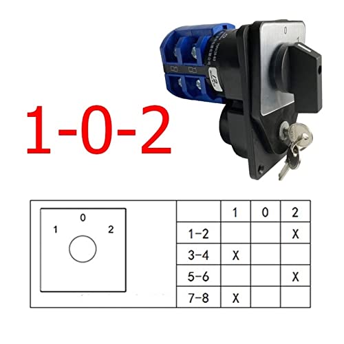 Sélecteur de commande LW26-63 rotatif à clé pour circuit électrique triphasé - 2