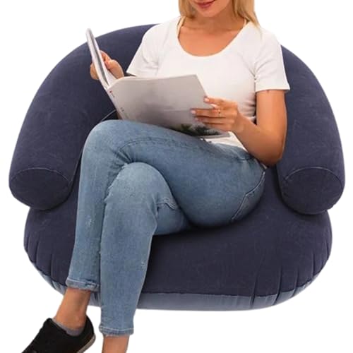Sillón de aire flocado Generisch sofá inflable portátil para camping y salón 2