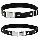 KUFUN 2Pcs Women's Thigh Garter Belt Gothic Leg Harness Belt Adjustable Alloy Buckle High Stocks Garter(TD03-Black)