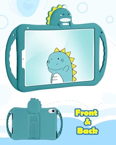 for iPad mini 7/6 Case 8.3 Inch Girls Boys Cute Kawaii 3D Girly Soft Cartoon Design Women Teens Silicone Cover with Stand + Strap Funda for Apple iPad mini 6th Generation Mini A17 Pro Cases