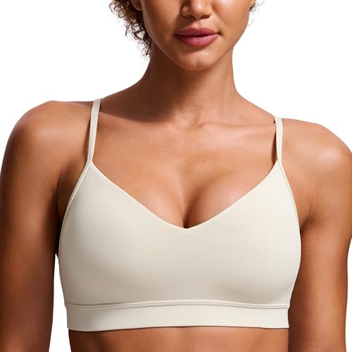 CRZ YOGA Butterluxe V-Neck Sports Bra for Women