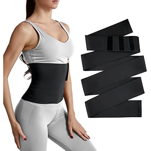 Bakerdani Waist Trimmer Belt For Women, Invisible Wrap Waist Trainer Tape, Snatch Me Up Wrap Bandage, Belly Compression Wrap, 5.0 In. Wide, 6m/19.7 ft. long Cover