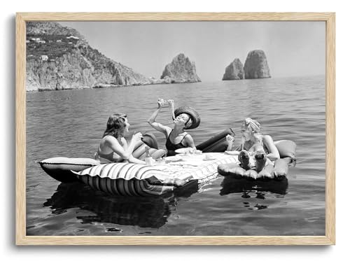 Beach Wall Art Coastal Canvas Art Black and White...