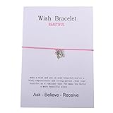 VALYRIA Good Luck Wish Bracelet Gift Card Friendship Bracelet Fit for 14cm-28mm(5 4/8