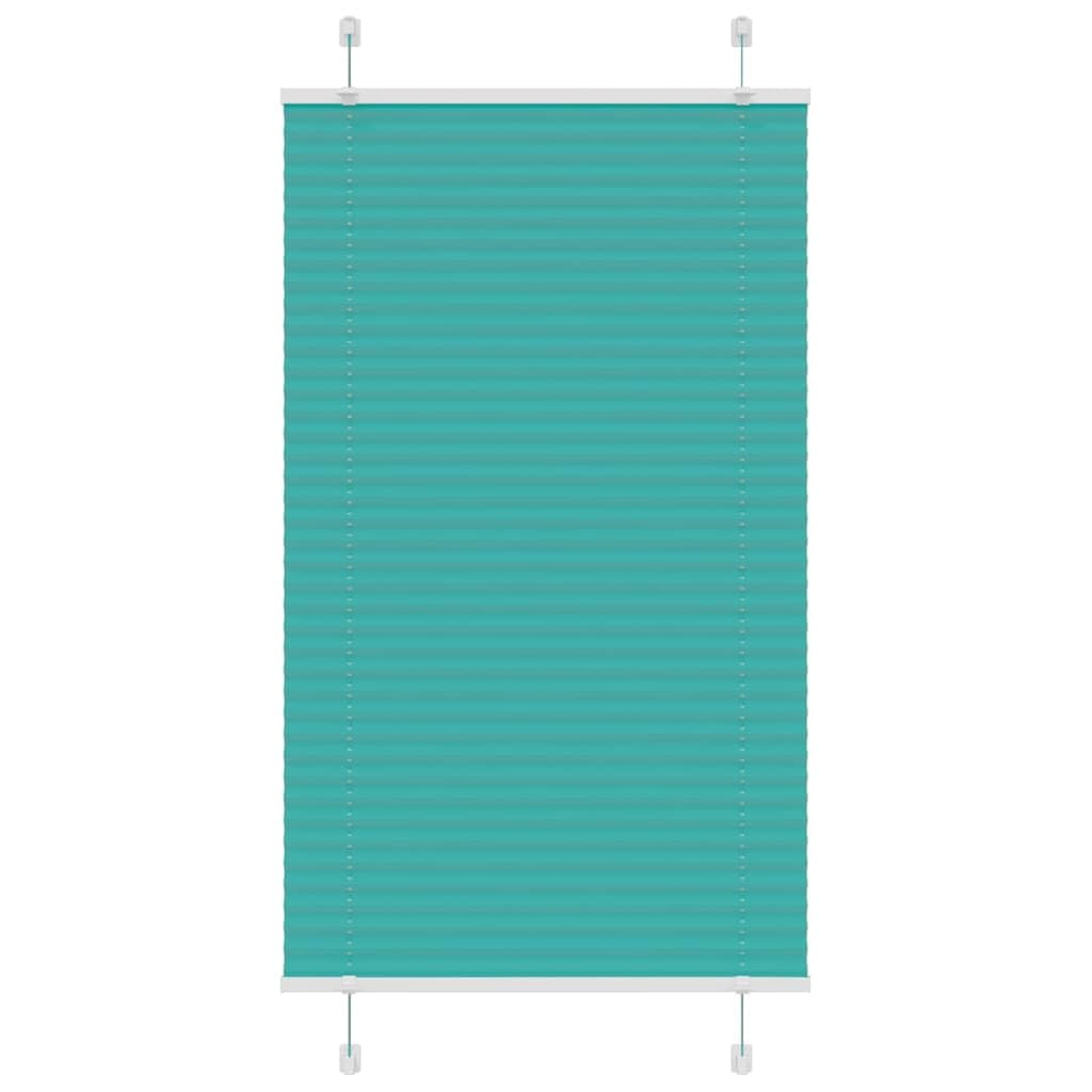 Store plissé anti-regard et anti-éblouissement vert pétrole 70x100cm