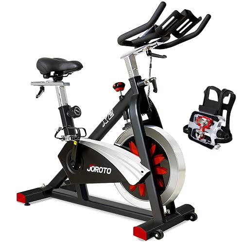 JOROTO X2 Exercise Bike with SPD Pedals Indoor Cycling Bike with Magnetic Resistance ( 300 Lbs Weight Capacity )