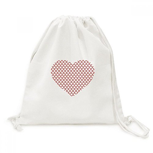 Sac Toile Coeur Saint-Valentin à cordon, le cadeau idéal pour le voyage et le quotidien