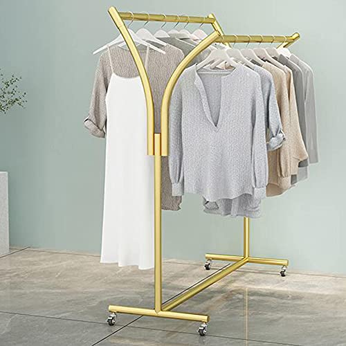 Penderie à vêtements robuste dorée de 150cm au style industriel chic