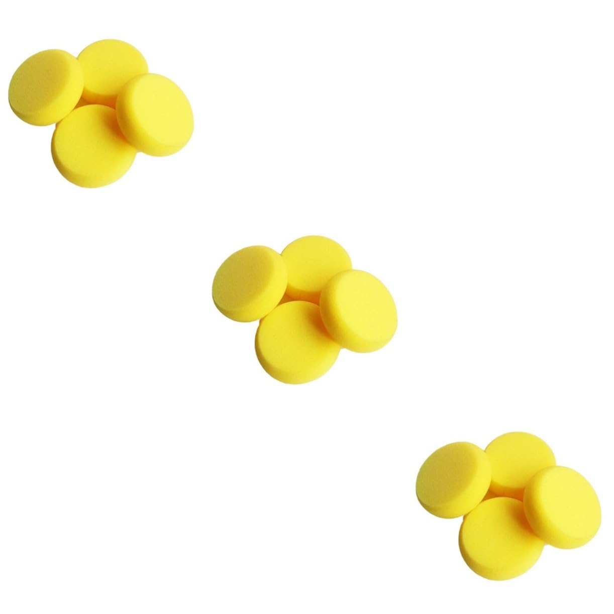 SEWACC 3 Juegos Herramientas De Pintura para Niños Pincel De Esponja para Pintar Yellow 20 Piezas * 3