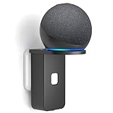 PlusAcc Dot 第5世代 用壁掛けホルダー - Dot 第5世代 & Dot 第4世代 & Pop & Google Nest mini に対応する壁取付けブラケット 壁取り付けホルダー 保護ホルダー スピーカーケーブル収納スタンド 省スペースと簡単に移動するスタンド コード収納管理アクセサリ 音質無損害 (ブラック)