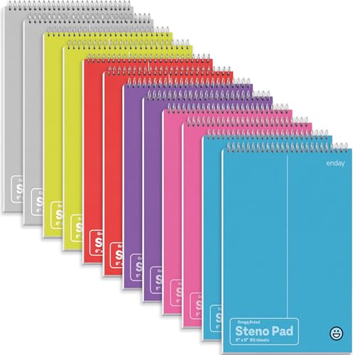 Cahier steno pour écrire sans ratures grâce aux pages blanches lignées