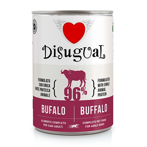 Disugual Cibo Umido per Cani Adulti Monoproteico 96%, 13 Pezzi Misti, Salmone, Tacchino, Manzo, Storione, Anatra, Oca, Pesce Bianco, Agnello, Maiale, Cinghiale, Coniglio, Pollo, Bufalo