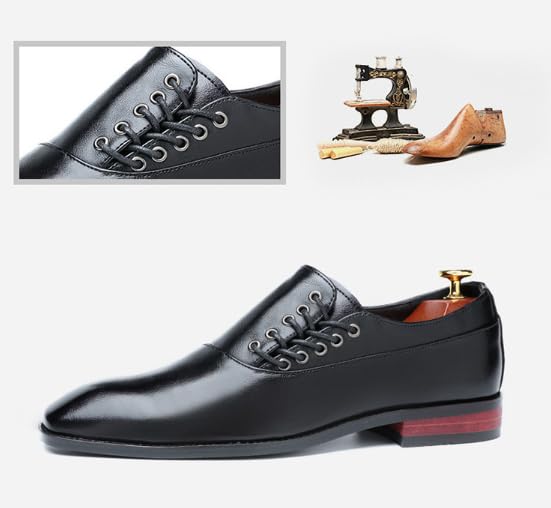 Men's Oxford Dress Shoes Formal Classic Business Lace-up Shoe Lightweight Office Work Footwear Sneakers3