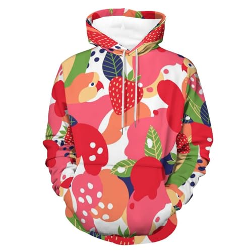 Sweatshirt oiseau à la fraise sweat à capuche manche longue pour homme