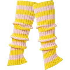 1 Pair - Yellow and Pink Stripes