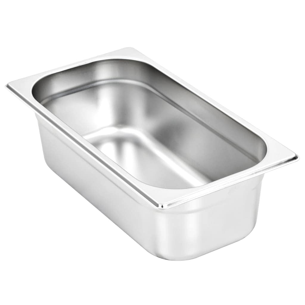 8 recipientes para gastronomía, GN 1/3, 100 mm, de acero inoxidable, para Bain-Marie Chafing-Dish, buffet, catering, gastronomía, mantener caliente y guardar