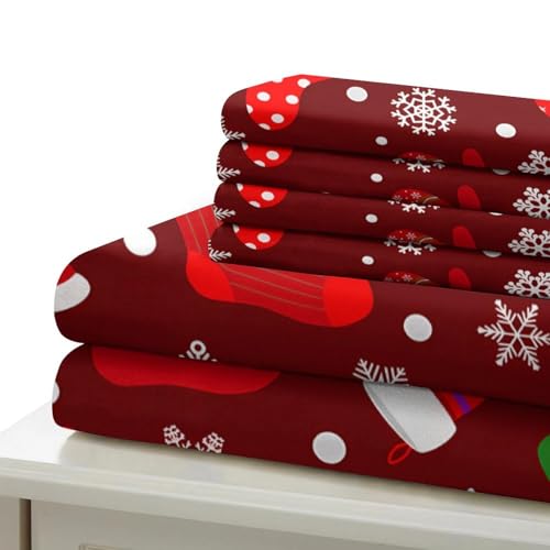 Housse de couette cerf Noël 3D en microfibre résistante lit double