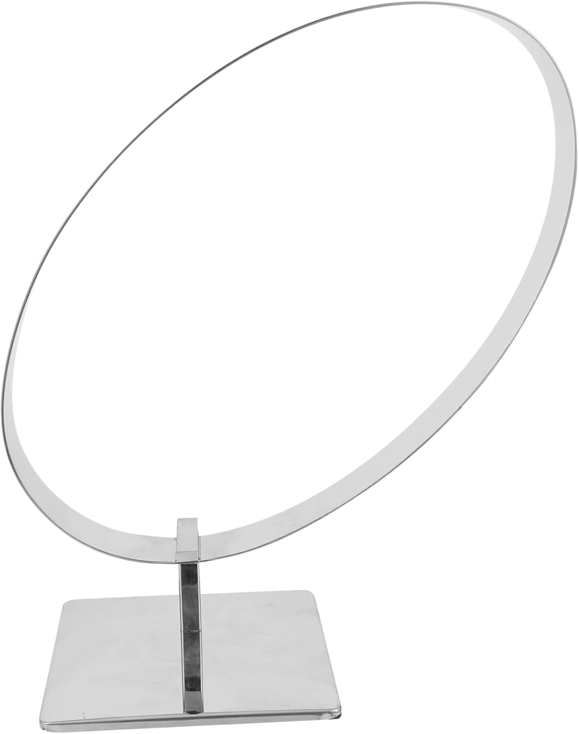 Hemobllo Stainless Steel Belt Display Rack Oval Showcase Stand for Waist Belts for Retail and Home Organization