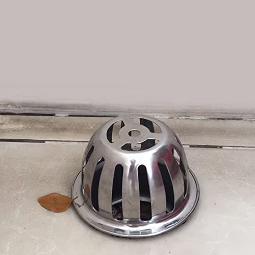 EFUTURETIME 2 Stück Laubfanggitter Edelstahl 58mm, Dachrinnen Laubschutz, Fallrohrgitter, Fallrohrschutz Dachrinnenschutz für Dachrohre, Abflüsse und Fallrohre