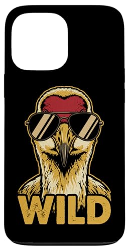 Wild Funny Sandhill Crane �T���O���X ���g�� �X�}�z�P�[�X iPhone 13 Pro Max �p