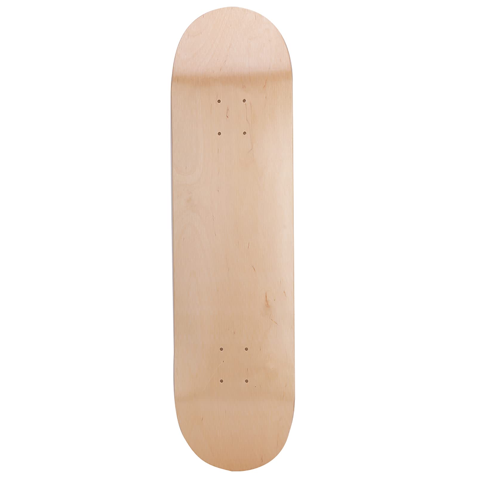 Tbest Skateboard Deck Blank Skate Plain 8,5 Decks Blanc, Planche à roulettes en Bois D'érable Vierge Double Déformation Skateboard Deck Concave Board Accessoire pour Skate Scooter