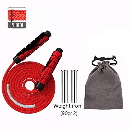 RUITAI Adjustable Skipping Jump Rope Ball-Bearing Weave Cable Foam Handle for Home Gym Crossfit Workouts