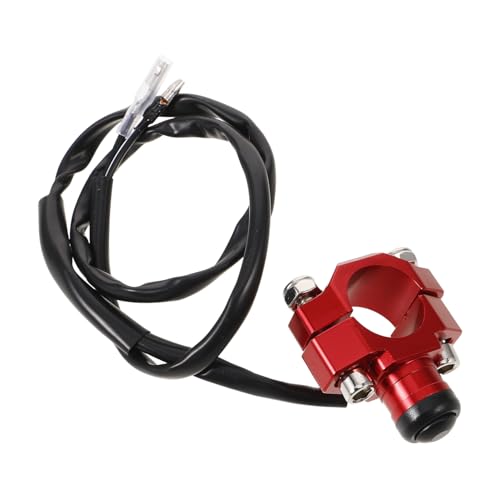 Botón stop-start interruptor de encendido motocicleta universal ATV rojo