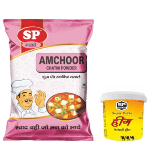 Image of SP Spices Hing & Anardana Combo - Pure, Fresh & Flavorful Spices for Everyday Cooking (510 Amchur Chatni Powder + 10g Hing)