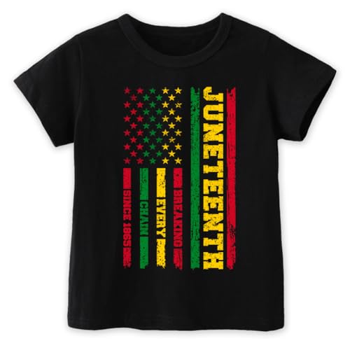 Juneteenth Shirts for Kids Short-Sleeve T-Shirt for Boys & Girls Ages 2-8 Celebrate Juneteenth Black History