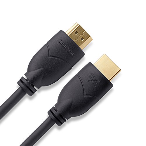 Cablesson Basics - Cable HDMI de alta velocidad (Ethernet, conectores dorados HDMI, compatible con full HD, 1080P, 2160p, televisores de LCD de pantalla plana y LED, televisores en 3D y TrueHD)