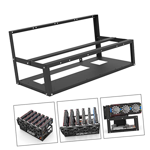 Soporte abierto para GPU Mikikit para minería con espacio para fuente miniatura 4