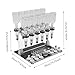 Manual Perfume Dispenser 12 Bottle Station, with 12 Pump Heads & 12 Testing Cups, 200ml Glass Perfume Bottles, Perfume Tester Rack, for Stores & Bars - Desktop Mount