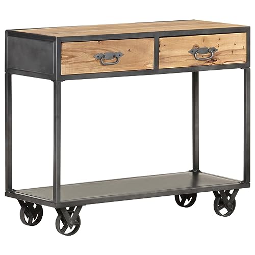 Gecheer Mesa Consola de Madera Maciza reciclada 90x35x74 cm,Mesa de Consola Mesa de Entrada Mueble Recibidor para Pasillo,Dormitorio,Sala de Estar,Type 1