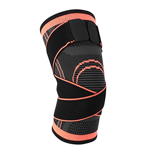 Haofy Rodillera de Compresión Deportiva, Soporte Elástico Tejido para Ciclismo, Correr, Fitness, Nailon, Negro, S (Rodilleras M)