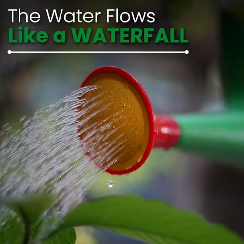 Image of Clokify Greenry Watering Can, Green, Plastic, 5 Litre, with Sprinkler Spout, for Home Indoor and Outdoor Plants,Garden,Farmhouse (Pack of 1 pcs)