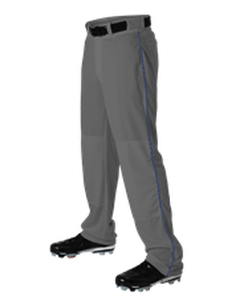 Alleson Adult Baseball Pant with Braid Charcoal, Royal 2X 605WLB 605WLB-CHRO-2X
