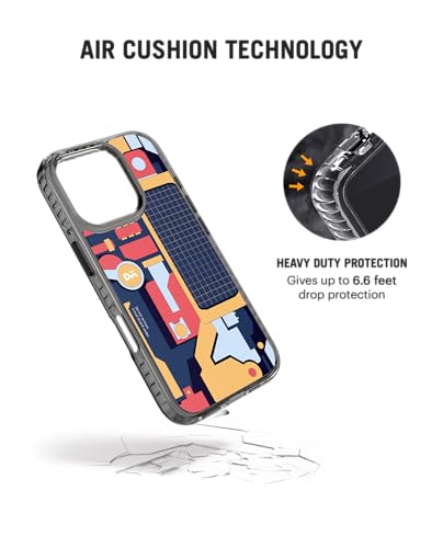 Image of DailyObjects Case for iPhone 16 Pro Max Compatible with Mag-Safe Wireless Charging, Stride 2.0 P-S-P Slim Shockproof Back Cover with Inner Magnetic Ring