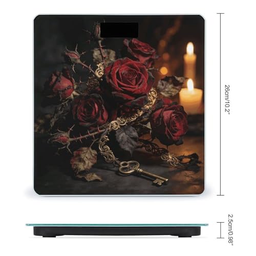 Báscula digital de baño con plataforma de vidrio templado 10x10 pulgadas miniatura 2