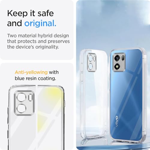 Image of Jkobi Back Cover for Vivo Y01 (Silicone Clear Shockproof Case with Camera Protection | Soft and Flexible | Transparent)
