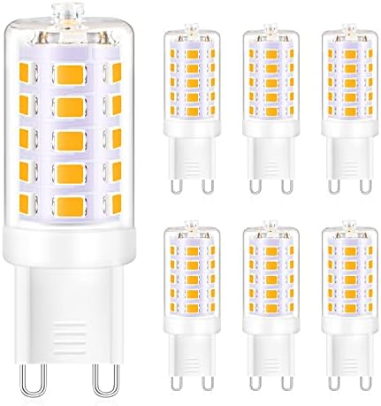 Creyer G9 Led Light Bulbs,5W 450LM, Equivalent to 40W Halogen, Warm White 2900K, Energy Saving Led Bulbs, G9 Socket Led Lamp, AC 220-240V, Non-Dimmable (Pack of 6)